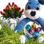 Handmade Crochet Easter Bunny Kids Gift Personalised Easter Bunny Toy Image 5