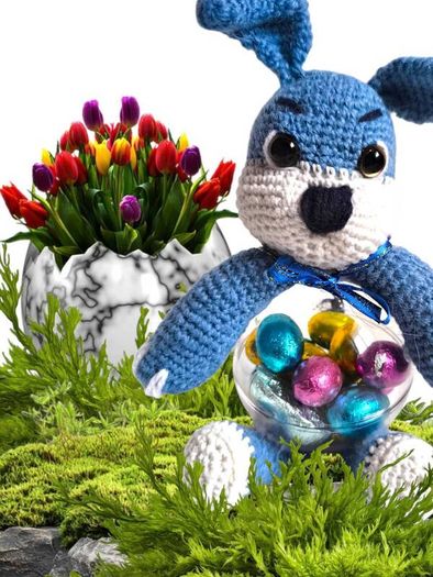 Handmade Crochet Easter Bunny Kids Gift Personalised Easter Bunny Toy