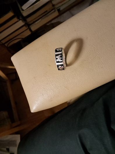 sterling black and silver ring