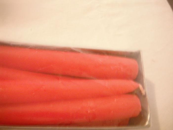 Box of 8 Red Taper Candles for Sale