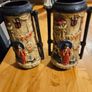 Vintage Cyples Old Pottery Oriental Vase Embosa Ware England Twin Handle Decorated Image 2