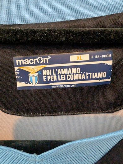 S.S. Lazio 2015-16 Away Shirt (XL) - Black Eagle Kit | Macron