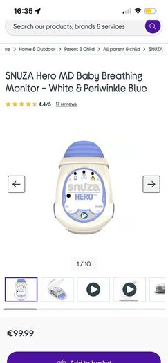 SNUZA hero breathing monitor