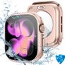 [2 in 1] Waterproof Case for Apple Watch Series 11/10 42mm Screen Protector,360 Protective PC Cover Tempered Glass,Front & Back Bumper for iPhone Watch 42mm Image 8