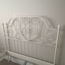 IKEA white metal bed frame Image 2