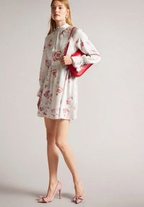 BNWT - Ted Baker Dinnaa Floral Long Sleeve Mini Dress UK 12