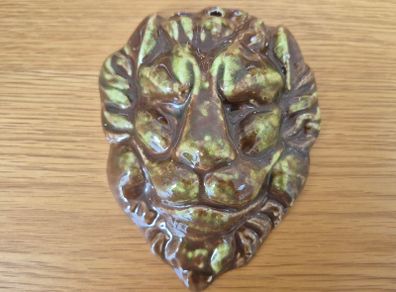 Achill Pottery Lion's Head Plaque