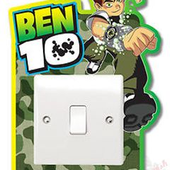 New Removable Ben 10 Light Switch Vinyl Sticker for Children Room, Nursery