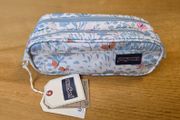 JanSport Large Double Pencil Case/ Accessory Pouch - Fluttering Fields - Brand New With Tags