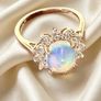 Diamond Ethiopian Opal & Lab-Grown Diamond Ring Image 3