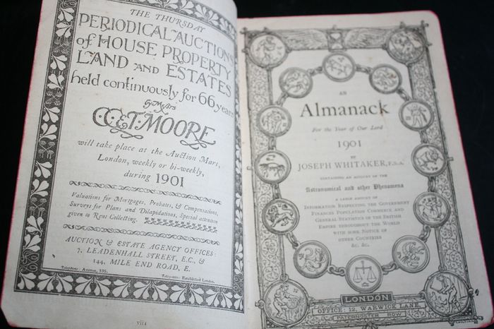 Antique Almanack Whitaker 1901