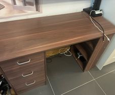 Computer Desk 3 Drawers 3 Shelves