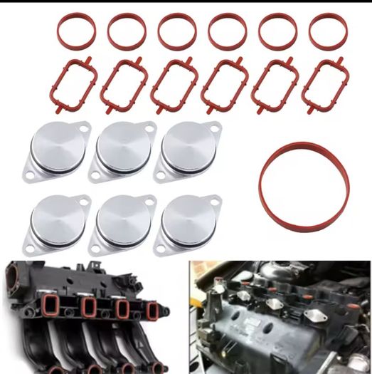 33mm Swirl Blanks Flaps Repair Delete Kit with Intake Gaskets Key Blanks for BMW M57 Auto Replacement Parts kit 6pcs + seal kit