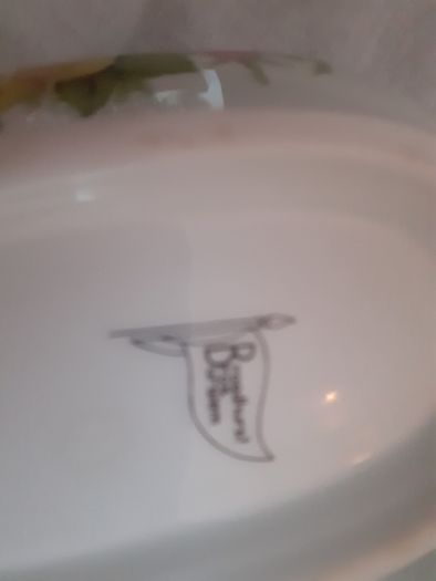 Staffordshire Floral Serving Plate  & Sauce  / Gravy Boat.