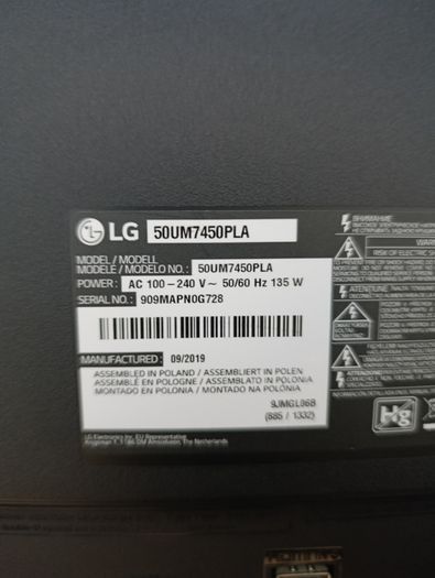 Lg 50" 4k Smart Tv (50um7450pla)