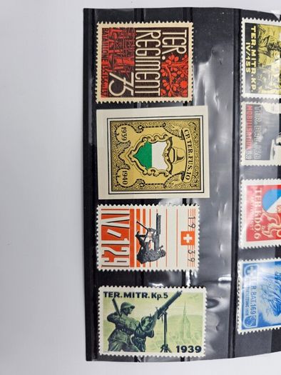 WW2 era Swiss Military Themed Stamps 1939-1945 Period