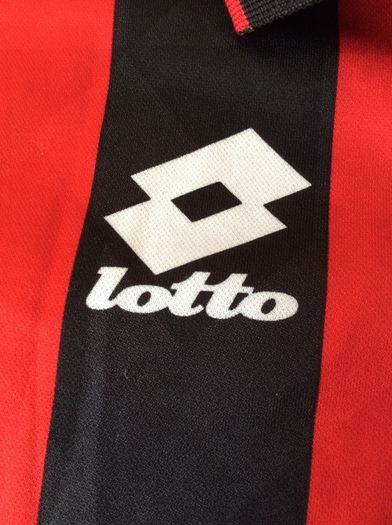 AC Milan Jersey. Official Lotto Mens Home Jersey. Season 1994/1995. Original From The Time. Not A Modern Day Remake.