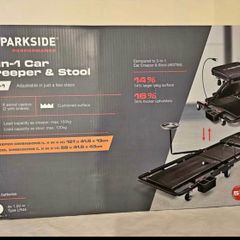 parkside 2 in 1 car Creeper & stool brand new
