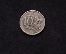 Australian : Superb Lyrebird 10 Cent Coin - 1966 , ( First Year of Issue )
