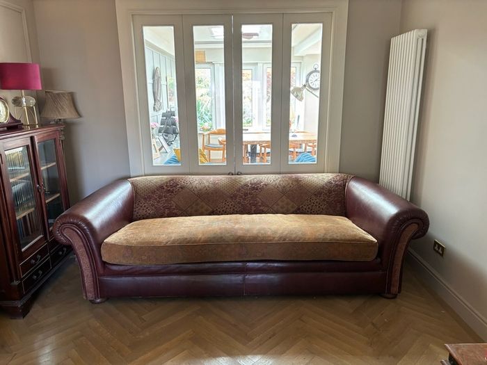 Vintage Tetrad Cleveland 3 & 4 seater sofa suite with footstool