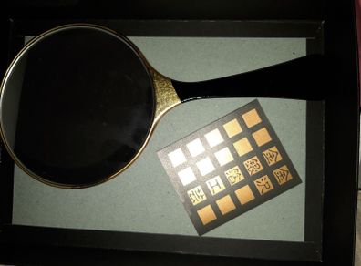 Hand held Gilt and Lacquer Japanese Hand Mirror