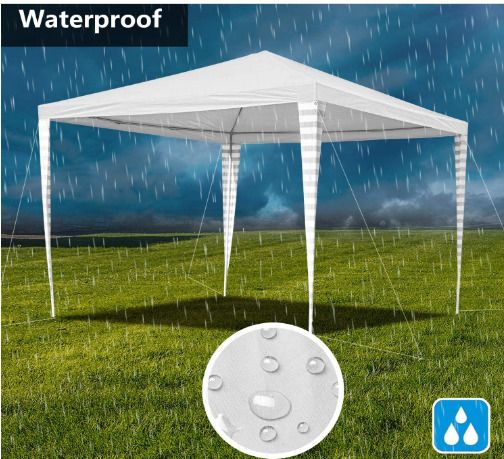 3 x 3 m Gazebo Waterproof Stable High Quality Garden Gazebo Without Side Panels Wedding Marquee UV Protection for Market Camping Weddings Festival