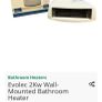 Bathroom Heater ,Wall mounted , 1KW and 2KW setting Image 6