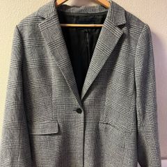 Helen McAlinden Houndstooth Blazer Wool Blend Size UK 18