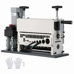 Electric Wire Stripper Machine, 1.5-40 mm, 11 Channel Automatic Copper Cable Stripper, 370W Wire Stripper Tool with Manual Hand Crank Mode, Emergency Stop Button, for Scrap Copper Recycling