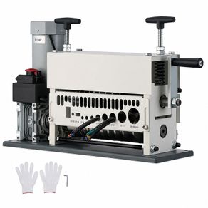 Electric Wire Stripper Machine, 1.5-40 mm, 11 Channel Automatic Copper Cable Stripper, 370W Wire Stripper Tool with Manual Hand Crank Mode, Emergency Stop Button, for Scrap Copper Recycling