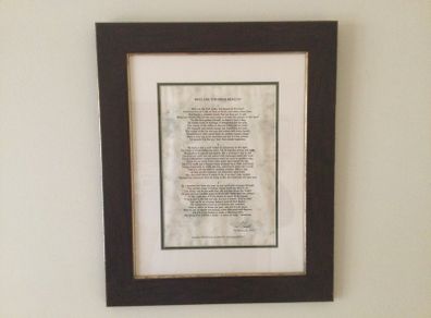 Art - Printed Poem ( Paul Barnes)