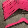 Set Of 10 Pink Wooden Dress Hangers! Image 3
