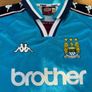 Original Vintage Manchester City 1997/98 Home Jersey (Long Sleeve) Image 2