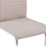 Cantilever Dining Chairs 6 pcs Cappuccino Faux Leather Image 7