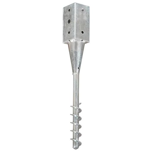 Ground Spikes 6 pcs Silver 10x10x57 cm Galvanised Steel
