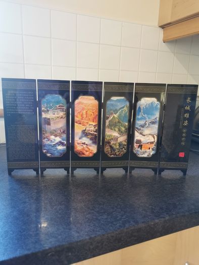 Great Wall of China Style Miniature Chinese Panel Screen 6 small screen