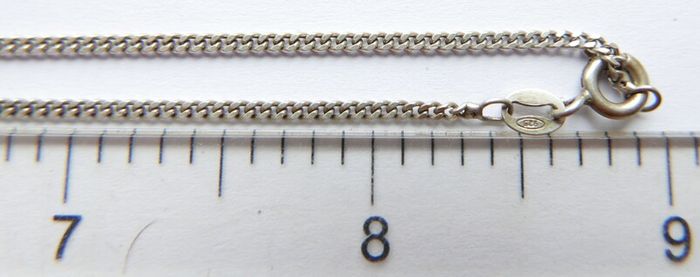 Vintage 925 Sterling Silver Pendant Necklace length 18" - 5,2g