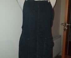 Topshop black denim pinafore uk10