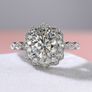 Vintage Style Crystal Silver Ring Image 2