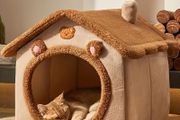 Foldable Pet House Removable Washable Cat House Puppy Cave Sofa Pet Bed House for Extra Small Dogs and Small and Medium Cats