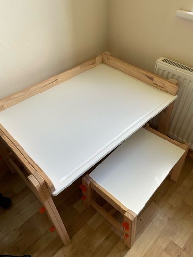 Children's IKEA Table & Bench - Adjsutable