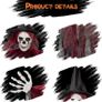 2 Pack Halloween Hanging Grim Reapers, 41inch Halloween Hanging Skeleton Ghost Halloween Flying Ghost Scary Halloween Hanging Decorations for Haunted House Props Decor purple and red Image 2