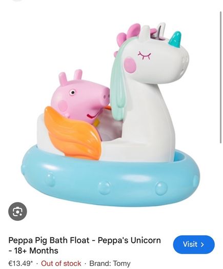 Peppa Pig Bath Float - Peppa's Unicorn