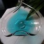 Murano Art Glass Bowl, Aqua/Teal Blue, Vintage Italian Hand Blown, 22cm Image 4