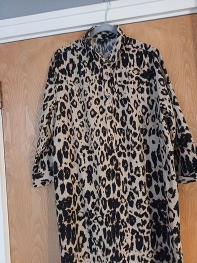 River Island  Animal Print  Shirt Dress. S.14. NEW.