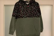 Next Khaki Green &amp; Pink Womens Hoodie