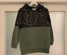 Next Khaki Green & Pink Womens Hoodie