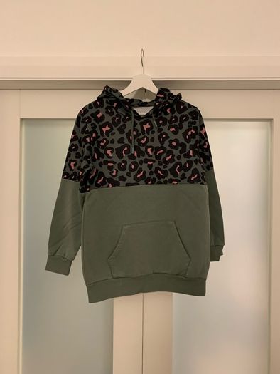 Next Khaki Green & Pink Womens Hoodie