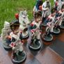 A Battle of Waterloo Chess Set and Board. Napoleon vs Nelson. 17,5" x 17,5" (chess pawn height 4,5") Image 5