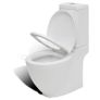Stand Toilet & Bidet Set White Ceramic Image 7